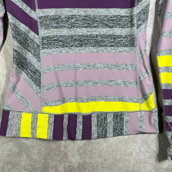 Lululemon Race Your Pace Shirt Womens Size 6 Multicolor Striped Long Sleeves - Picture 4 of 10